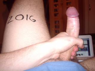 Foreskin puled back...Zoig stamp..Want to sit on this ladies?