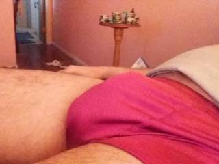 Mature cock in silk undies😉😋