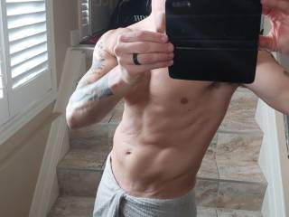 Showered and waiting