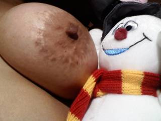 I think Frosty is having a good time. Happy Holidays.