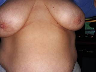 Who likes these nice big titties? Love to see a nice dick cumming on them!