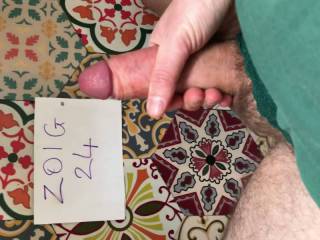 Cumming on the sign for green. Any takes to lick my tip clean?