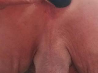 My Plugged butt hole with balls