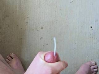 Just a quick cumshot outside