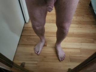 Fresh out of bed, going bottomless this morning.