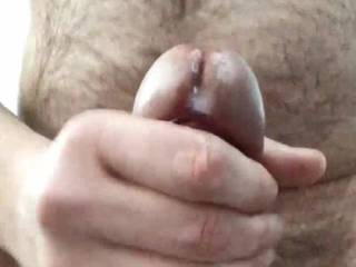 I was house sitting for my MILand was so horny I had to cum. I am out on her porch you can hear the birds chirping as I stroke it