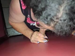 She really liked this guy. She got her treat.