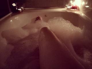 Candles and bubbles. Best bath ever! Would you care to join me? ;)