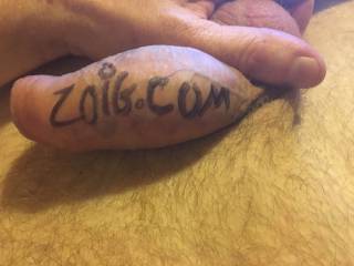 Tagging my cock with Zoig.com