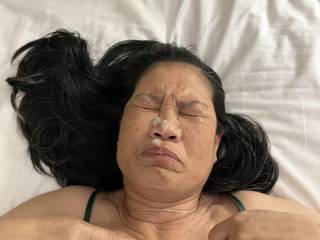 Thai face spattered