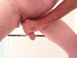 Hand held shower feels so good...know what I mean?