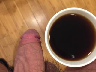 Cock and coffee, what a way to start the day