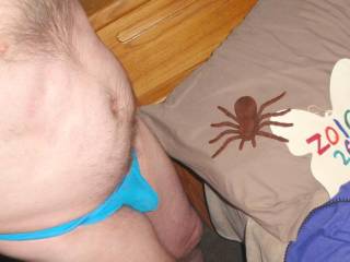 Another partial body frontal, but, looking down as I wear my undie standing near the bed. My other Sony W290 camera`s is used.