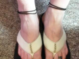 A shot of my feet all dressed  up!