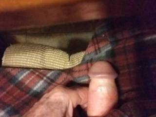 Just sitting here getting my cock hard enough to cum.