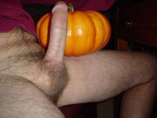 Stick it in the pumpkin??