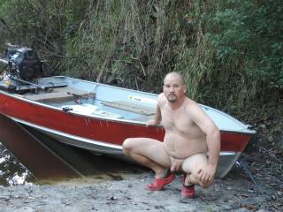 me nude  by my  boat