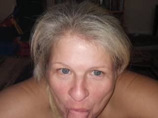 Cyndi sucking my cock