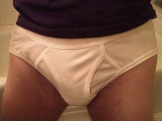 Hot photo!!  Great bulge stud... would love to see some more pics of that nice big cock of yours
