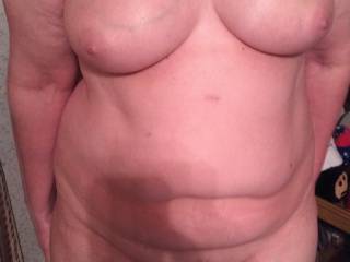 full frontal of my wife's body