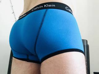Just nice butt in blue undies...why not ??;)