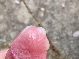 Ejaculating after a nice wank in the garden