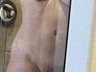 Her perfect fits and beautiful bush getting washed.