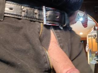 Hanging out of my jeans