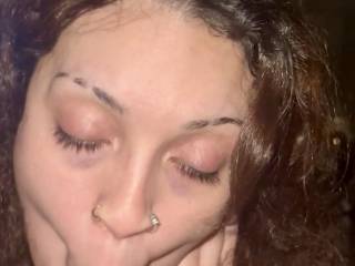 So sexy, so submissive.  Loves her leash and collar.