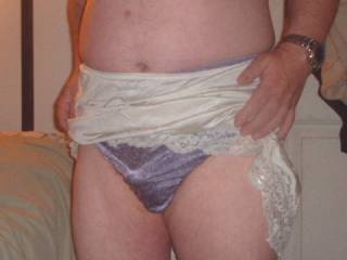wife\'s panties I used to love playing in these, especially the morning after she\'d cum home from a girls night out & the crotch with still be damp from sperm leaking out overnight... I also loved playing in these while I watched her get some cock !