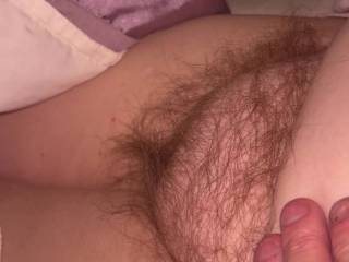 Grabbing handfuls of my wife’s pubic hair