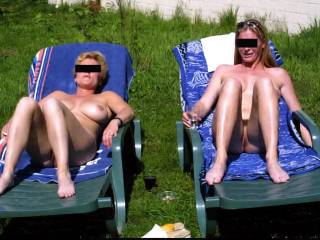 Me and my friend nude tanning