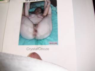 The first Crystal Cooze re-do pic. I just missed her hot asshole when I finally came.