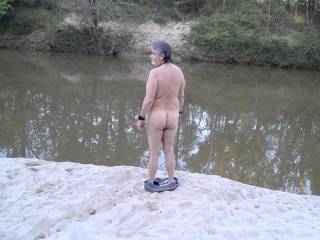 just found another area of the creek we enjoyed the day at...he was admiring the view and next thing I know he's getting naked again lol shorts seemed to have just fallen down lol are the any other nudists out there wanna join him?