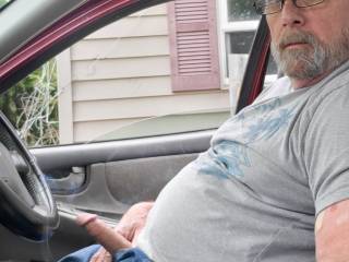 Hard in my car pic