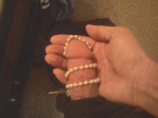 These were wet with her juices from the day and I rubbed and played in front of her.