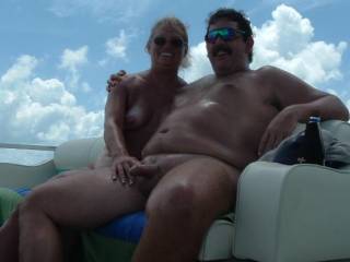 fun loving nudists rented a boat in Key West and had a fun afternoon