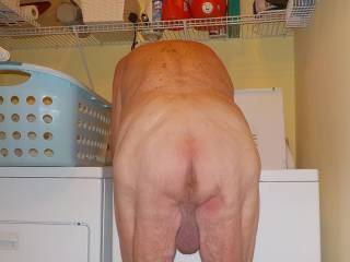 Doing my weekly laundry naked.. too bad no one was there to help.. could have used a nice cock in that hot hole of mine!