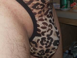 Leopard print thong underwear