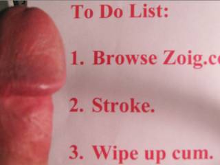 Up to do a to do list.