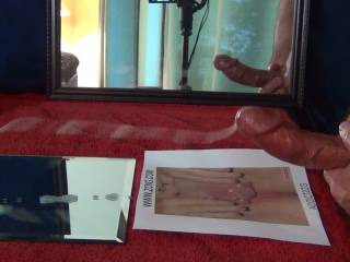 Blasting cum over Tammy\'s pussy. Thanks for sharing, Babe....