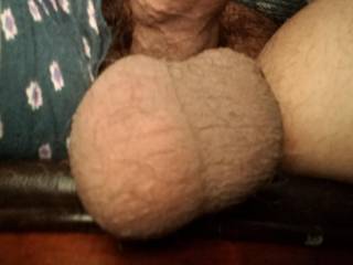 Do you want to suck on my balls or my growing uncut cock?