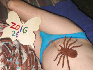 A partial body scene of me wearing my undie as I am on my bed. My other Sony W290 camera`s is used.
