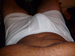 Well aren't you looking sexy as fuck in those tight whites.....delish!! ;-)