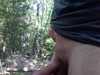 I would love to bend over someone out here in the woods.