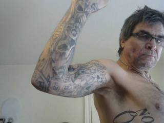Showing off my tattoos