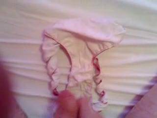 the wifes panties needed some cum!! Wonder if she\'ll notice? Can i cum in yours??