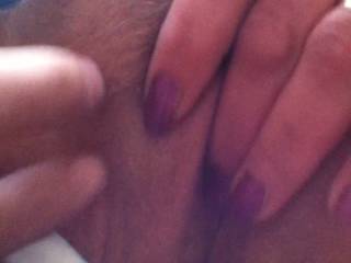 Watching wife finger herself