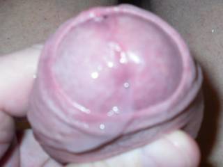 Squeezing out the last drop, would any of you ladys out there like to lick me clean?