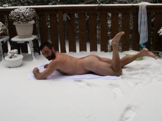 Just because it's cold and snowy.  Doesn't mean you can't work on your tan.